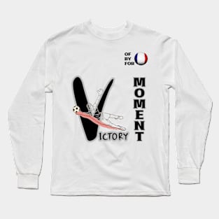 Dynamic France Football Player Pose V2-6 Long Sleeve T-Shirt